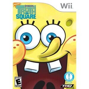 SpongeBob's Truth or Square for Nintendo Wii Video Game Tested/Works With Manual
